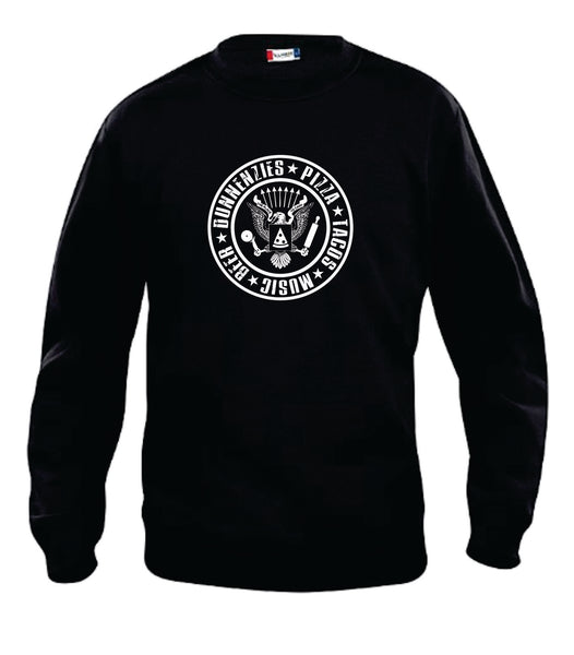 Black Crewneck Pizza Ramones Sweater