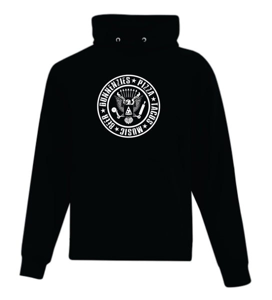 Black Hooded Sweatshirt Pizza Ramones