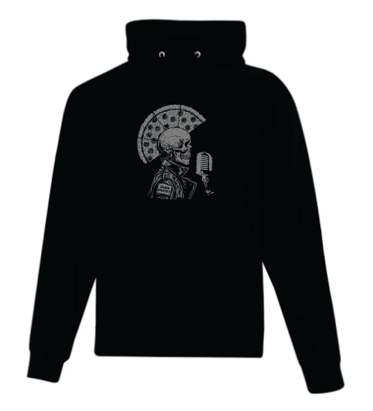 Black Hooded Sweatshirt Pizza Mohawk